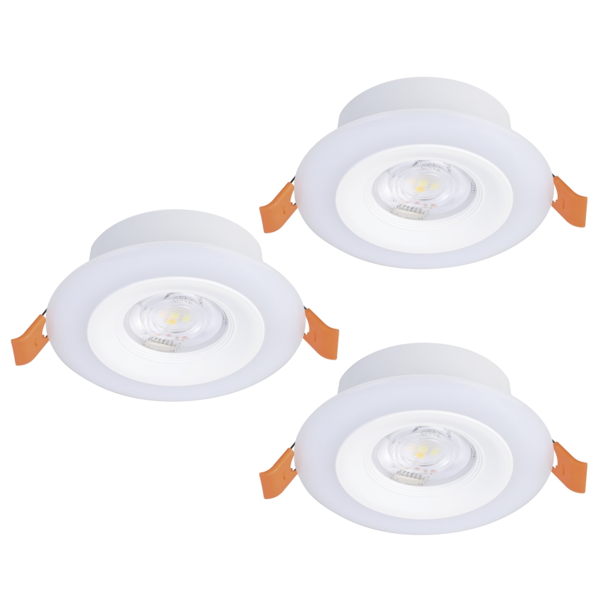 Eglo - SET 3xLED RGBW Zatemnitvena kopalniška vgradna svetilka 3xLED/3,8W/230V 2700-6500K IP44 + Daljinski upravljalnik