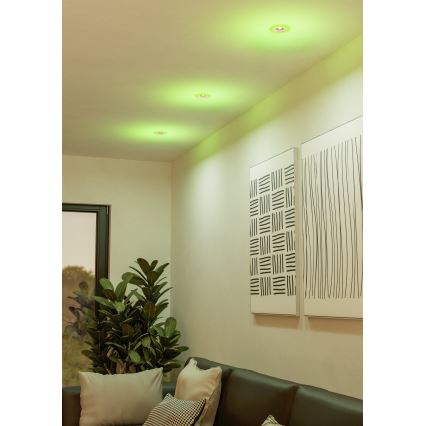 Eglo - SET 3xLED RGBW Zatemnitvena kopalniška vgradna svetilka 3xLED/3,8W/230V 2700-6500K IP44 + Daljinski upravljalnik