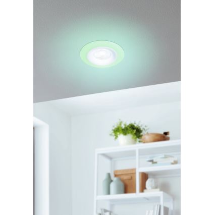 Eglo - SET 3xLED RGBW Zatemnitvena kopalniška vgradna svetilka 3xLED/3,8W/230V 2700-6500K IP44 + Daljinski upravljalnik