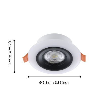Eglo - Komplet 3x vgradnih kopalniških LED svetilk RGBW, z zatemnjevanjem, LED/3,8W/230V 2700-6500K IP44 + daljinski upravljalnik