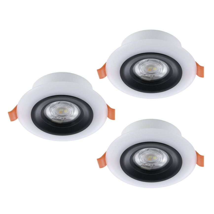 Eglo - SET 3x LED RGBW Zatemnitvena kopalniška vgradna svetilka 3xLED/3,8W/230V 2700-6500K IP44 + Daljinski upravljalnik