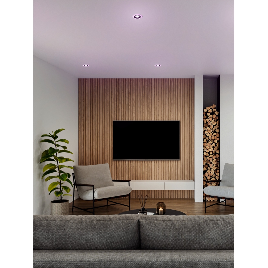 Eglo - SET 3x LED RGBW Zatemnitvena kopalniška vgradna svetilka 3xLED/3,8W/230V 2700-6500K IP44 + Daljinski upravljalnik