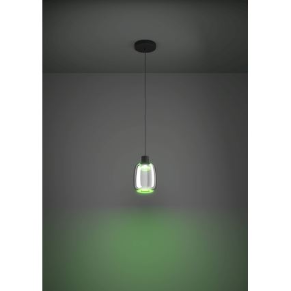 Eglo - LED RGBW Zatemnitveni lestenec na vrvici LED/3,7W/230V 2700-6500K črna ZigBee