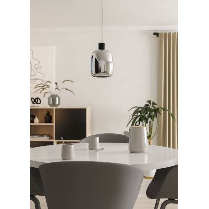 Eglo - LED RGBW Zatemnitveni lestenec na vrvici LED/3,7W/230V 2700-6500K črna ZigBee