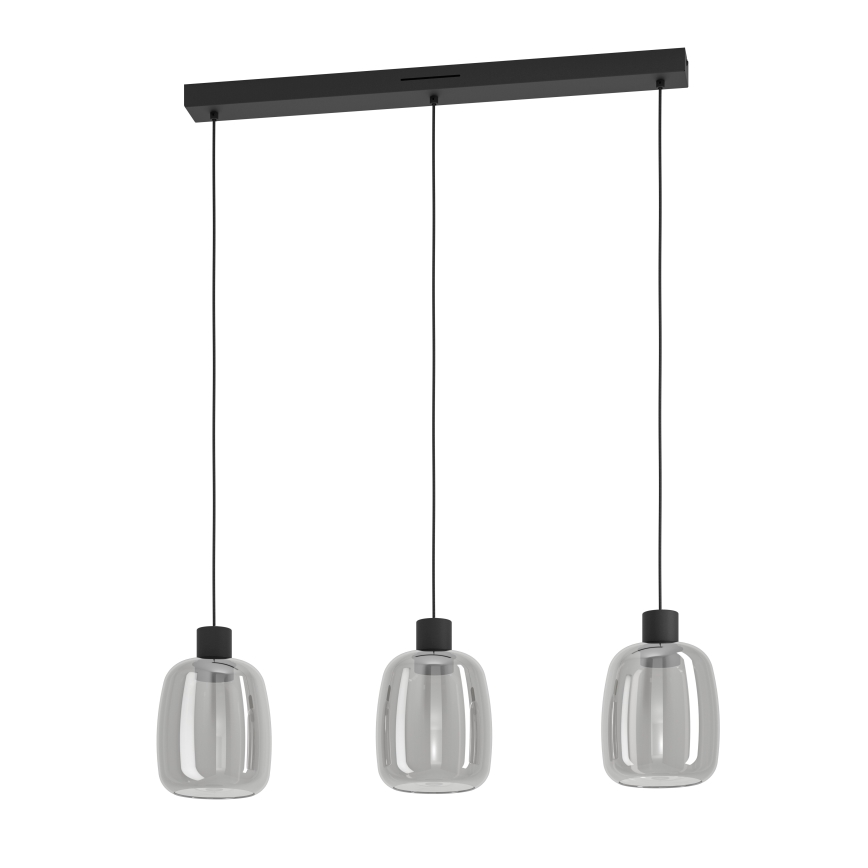 Eglo - LED RGBW Zatemnitveni lestenec na vrvici 3xLED/3,7W/230V 2700-6500K siva