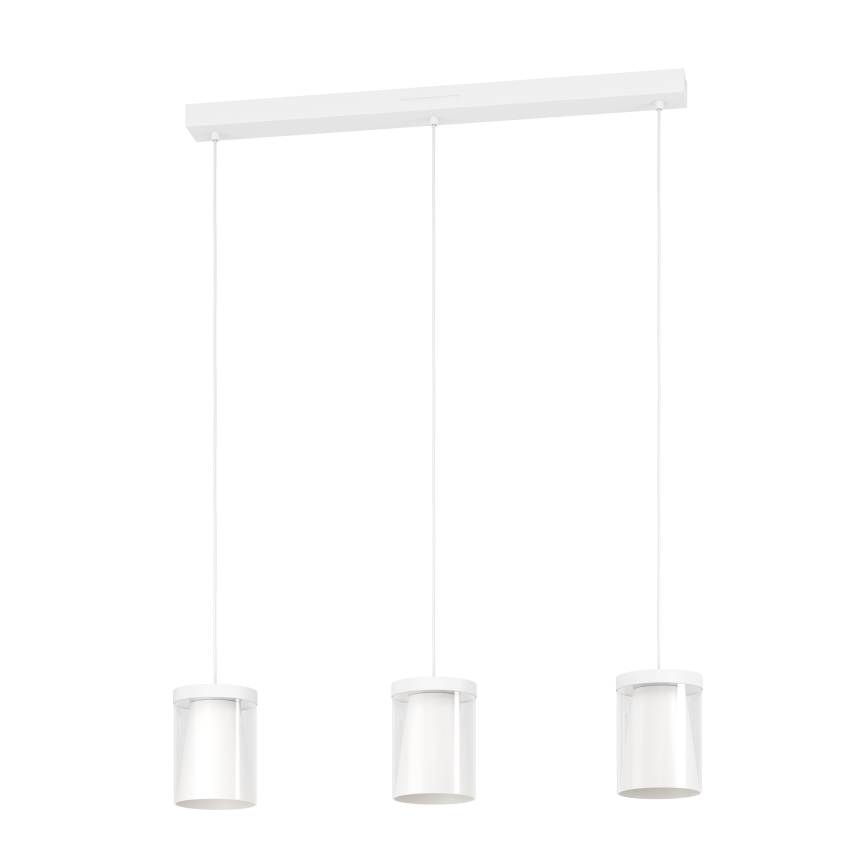 Eglo - LED RGBW Zatemnitveni lestenec na vrvici 3xLED/3,7W/230V 2700-6500K bela ZigBee