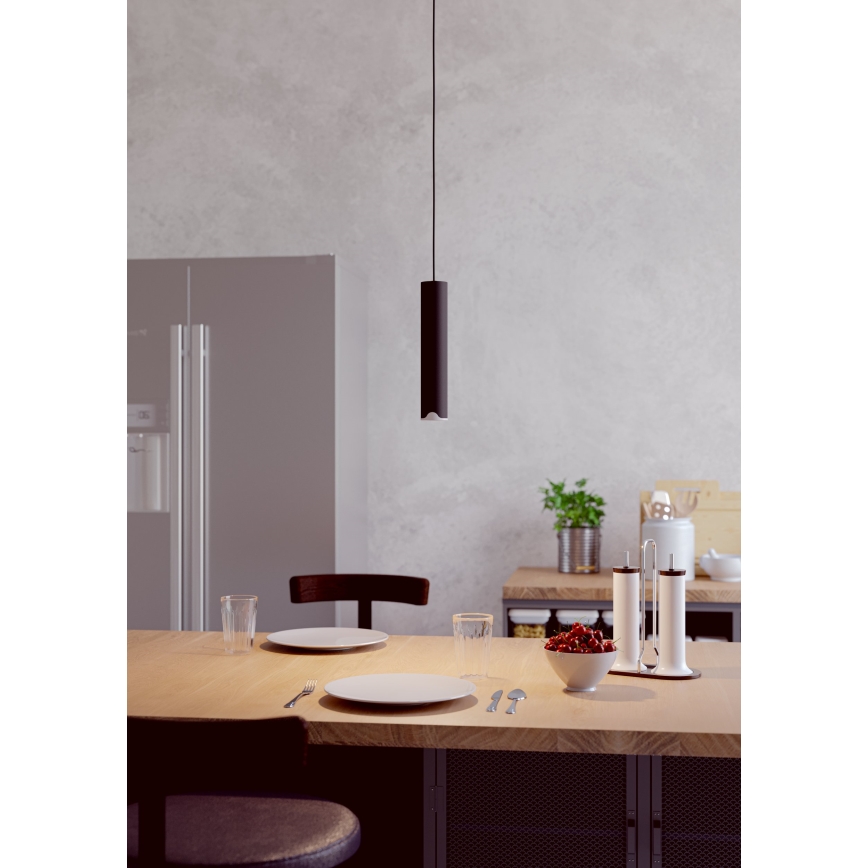 Eglo - LED RGBW Zatemnitveni lestenec na vrvici LED/3,7W/230V 2700-6500K črna