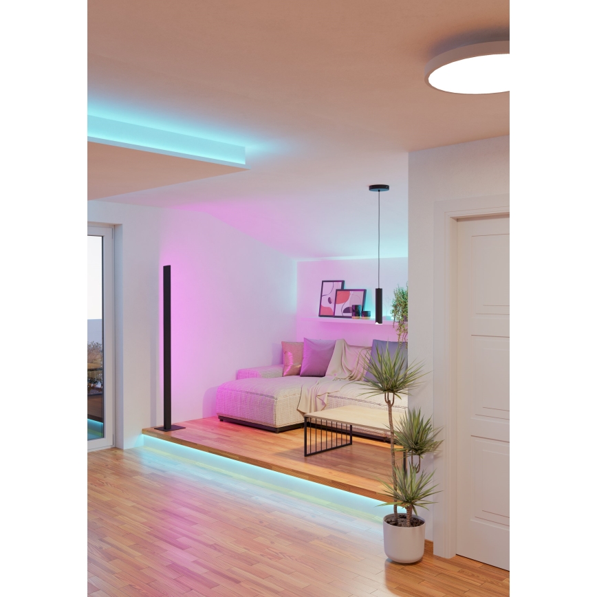 Eglo - LED RGBW Zatemnitveni lestenec na vrvici LED/3,7W/230V 2700-6500K črna