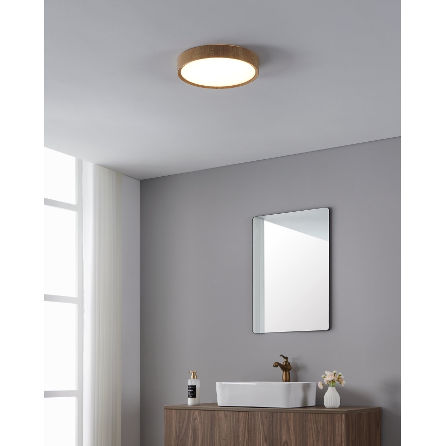 Eglo - LED Kopalniška stropna svetilka LED/14,6W/230V IP44 bež