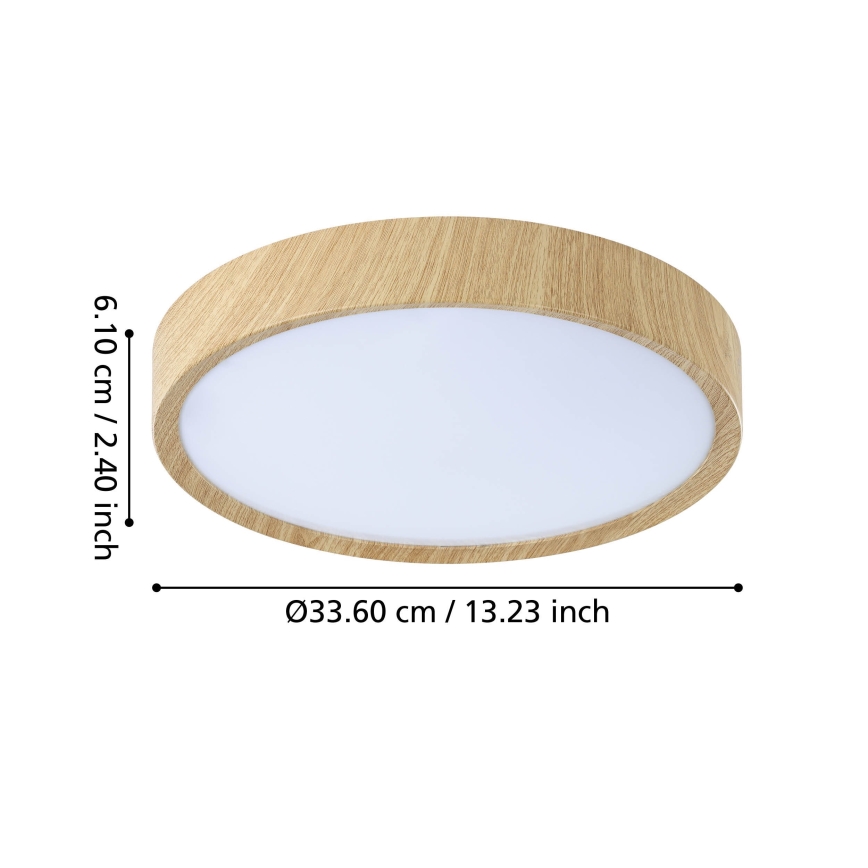 Eglo - LED Kopalniška stropna svetilka LED/14,6W/230V IP44 bež