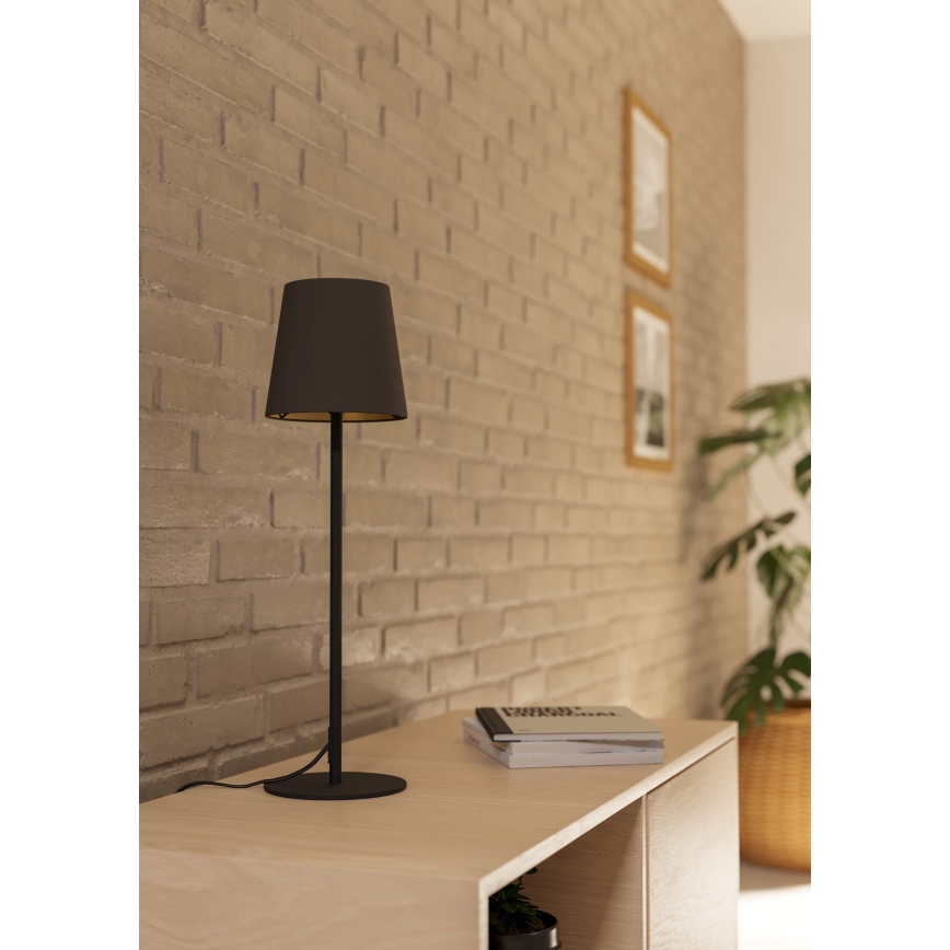 Eglo - Namizna svetilka 1xE14/40W/230V črna/rjava