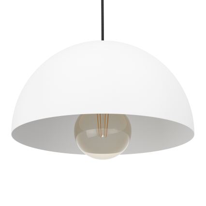 Eglo - Lestenec na vrvici 1xE27/40W/230V pr. 30 cm bela
