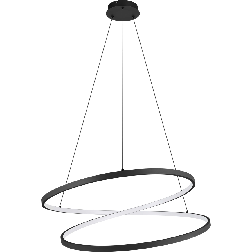 Eglo - LED Lestenec na vrvici LED/42W/230V 3000K črna