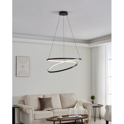 Eglo - LED Lestenec na vrvici LED/42W/230V 3000K črna