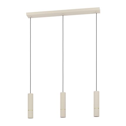 Eglo - LED Lestenec na vrvici 3xGU10/5W/230V 3000K bež
