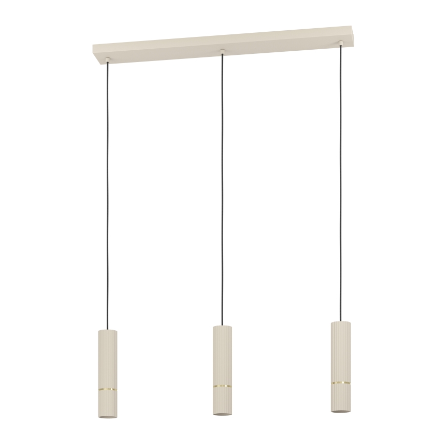 Eglo - LED Lestenec na vrvici 3xGU10/5W/230V 3000K bež
