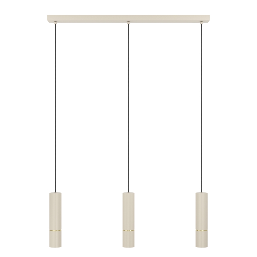 Eglo - LED Lestenec na vrvici 3xGU10/5W/230V 3000K bež