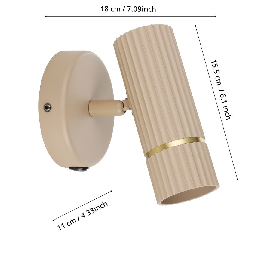 Eglo - LED Stenska svetilka 1xGU10/5W/230V 3000K bež