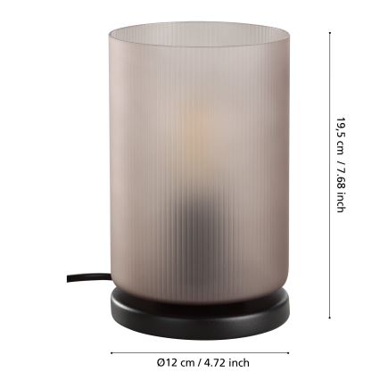 Eglo - Namizna svetilka 1xE27/40W/230V siva