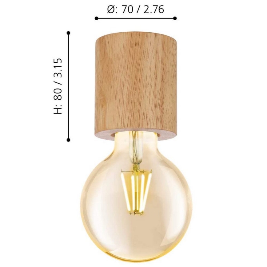 Eglo -Stropna svetilka 1xE27/28W/230V - FSC certifikat