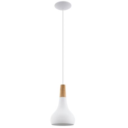 Eglo - Lestenec na vrvici 1xE27/60W/230V pr. 18 cm bela - FSC certifikat