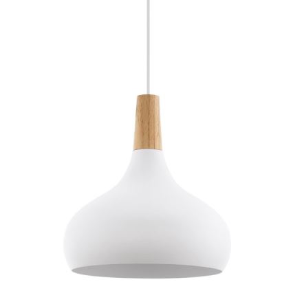 Eglo - Lestenec na vrvici 1xE27/60W/230V pr. 28 cm bela