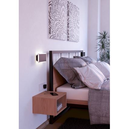 Eglo - LED Stenska svetilka LED/12W/230V 3000K 12x23 cm črna
