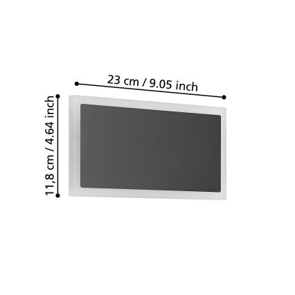 Eglo - LED Stenska svetilka LED/12W/230V 3000K 12x23 cm črna