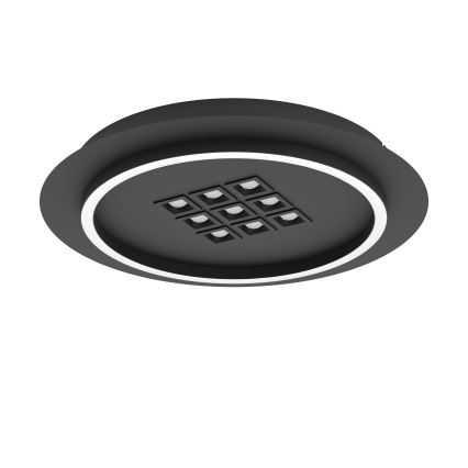Eglo - LED Zatemnitvena stropna svetilka LED/21,4W/230V 2700-6500K črna + Daljinski upravljalnik