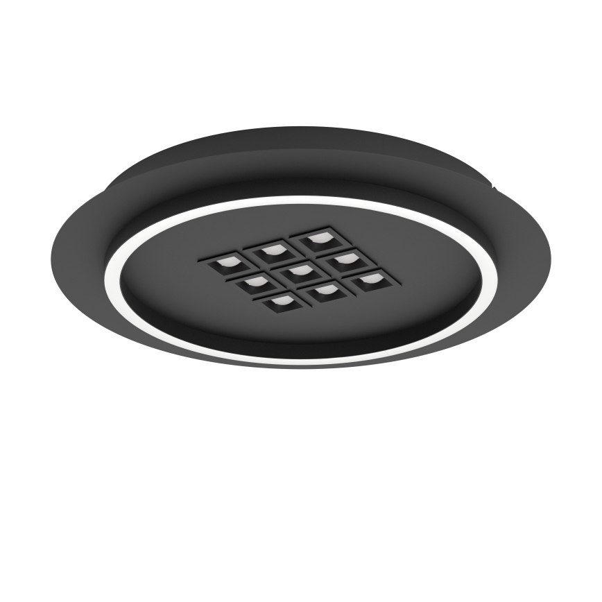 Eglo - LED Zatemnitvena stropna svetilka LED/21,4W/230V 2700-6500K črna + Daljinski upravljalnik