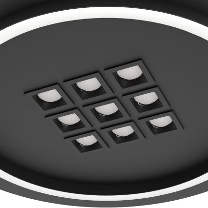 Eglo - LED Zatemnitvena stropna svetilka LED/21,4W/230V 2700-6500K črna + Daljinski upravljalnik