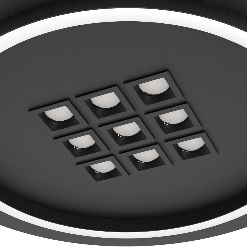 Eglo - LED Zatemnitvena stropna svetilka LED/21,4W/230V 2700-6500K črna + Daljinski upravljalnik