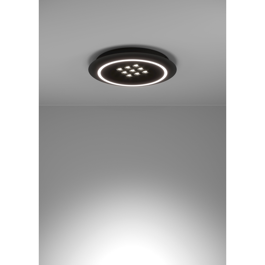 Eglo - LED Zatemnitvena stropna svetilka LED/21,4W/230V 2700-6500K črna + Daljinski upravljalnik