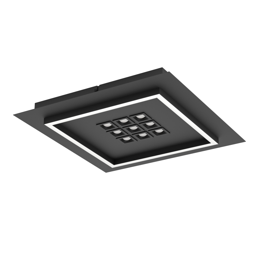 Eglo - LED Zatemnitvena stropna svetilka LED/21,4W/230V 2700-6500K črna + Daljinski upravljalnik