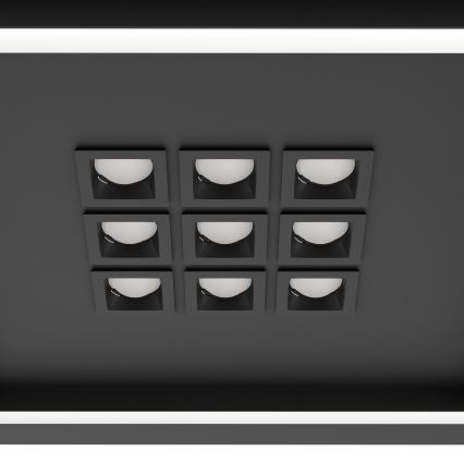 Eglo - LED Zatemnitvena stropna svetilka LED/21,4W/230V 2700-6500K črna + Daljinski upravljalnik