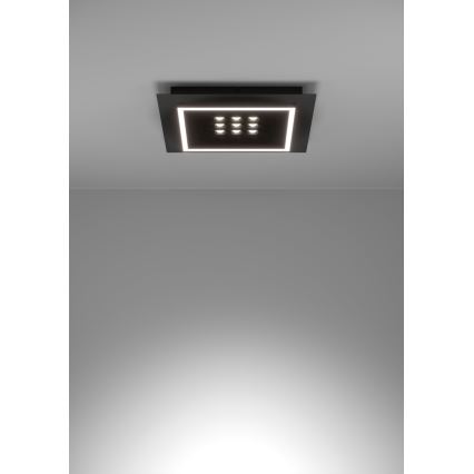 Eglo - LED Zatemnitvena stropna svetilka LED/21,4W/230V 2700-6500K črna + Daljinski upravljalnik