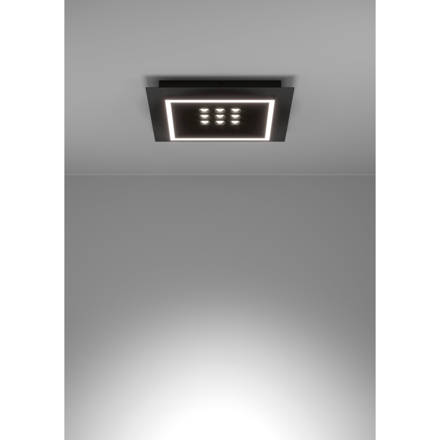 Eglo - LED Zatemnitvena stropna svetilka LED/21,4W/230V 2700-6500K črna + Daljinski upravljalnik