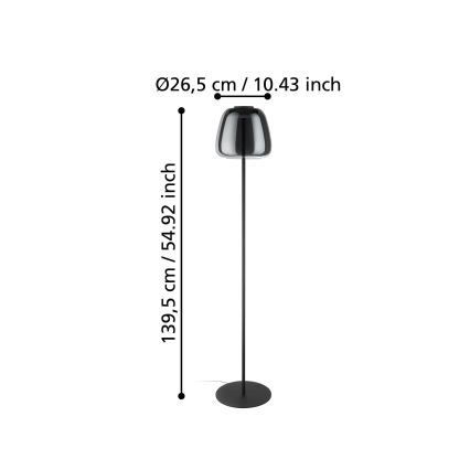 Eglo - LED RGBW z možnostjo zatemnitve stoječa svetilka LED/15,5W/230V 2700-6500K dimno steklo