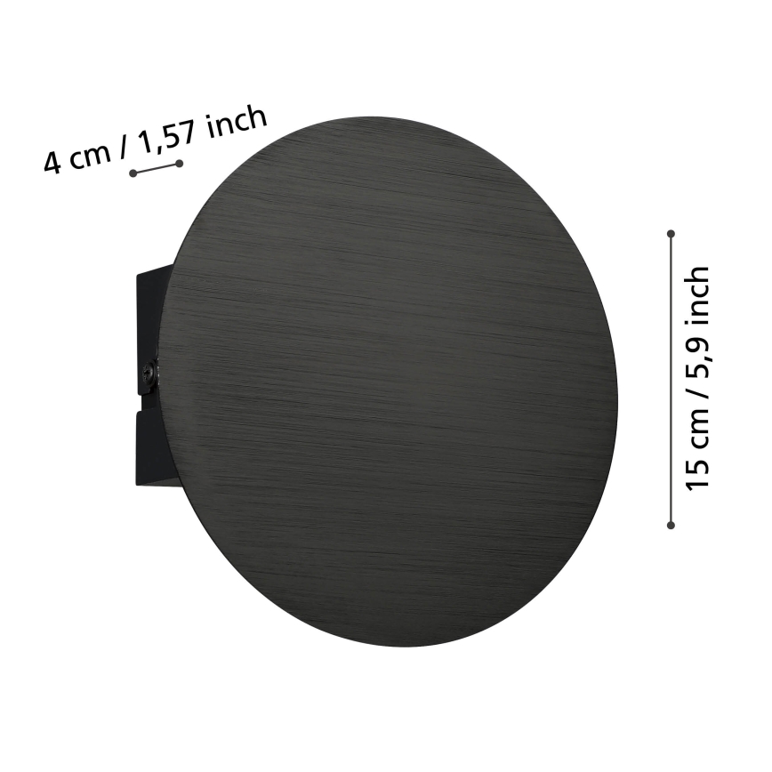 Eglo - LED Stenska svetilka LED/4W/230V 3000K črna