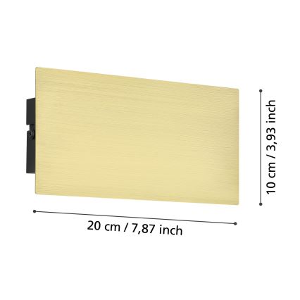 Eglo - LED Stenska svetilka LED/6W/230V 3000K zlata