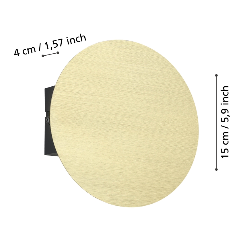 Eglo - LED Stenska svetilka LED/4W/230V 3000K zlata
