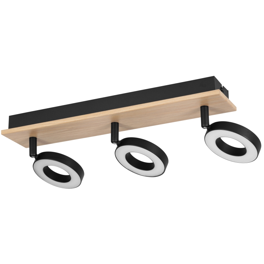 Eglo - LED točkovna svetilka 3xLED/4,2W/230V črna/rjava