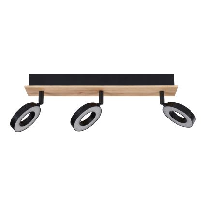 Eglo - LED točkovna svetilka 3xLED/4,2W/230V črna/rjava