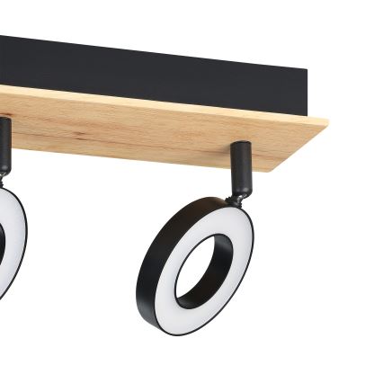 Eglo - LED točkovna svetilka 3xLED/4,2W/230V črna/rjava