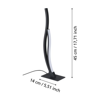 Eglo - LED Namizna svetilka LED/12W/230V 4000K črna