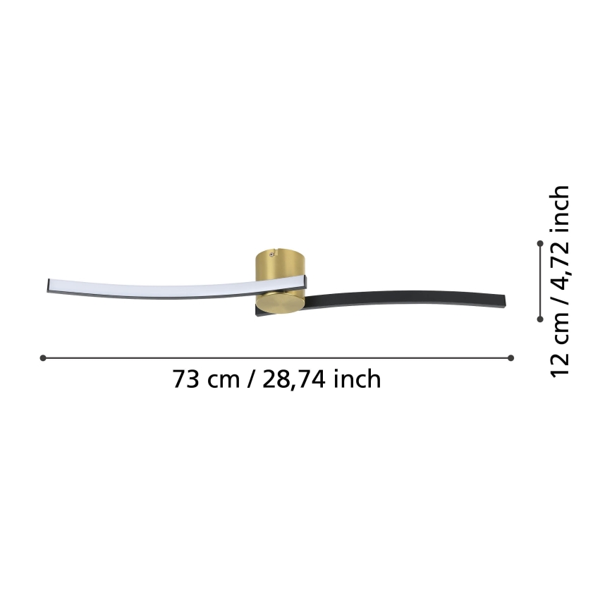 Eglo - LED Stropna svetilka LED/12W/230V 4000K črna