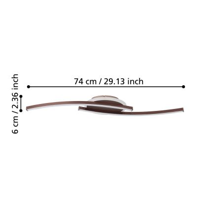 Eglo - LED Stropna svetilka LED/12W/230V 4000K baker
