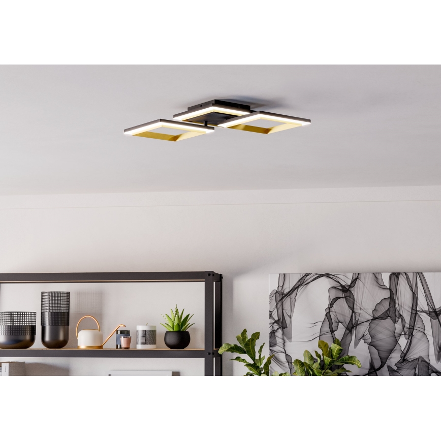 Eglo - LED Zatemnitvena stropna svetilka LED/20W/230V 4000K črna/zlata