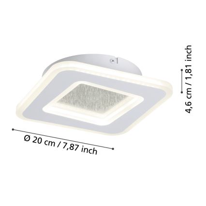 Eglo - LED Stenska svetilka LED/12W/230V 4000K bela