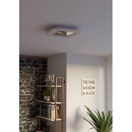 Eglo - LED Zatemnitvena stropna svetilka LED/20W/230V 2700-6500K bela + Daljinski upravljalnik